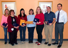 L to R: Carole Stewart, Lynda Guzik, Li Zhang, Janet Reing, Jocelyn Runyon, Brian Smith, Dr. Wagner