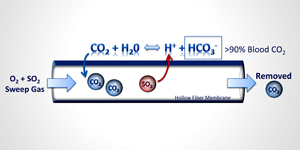 Diagram of acidic gas